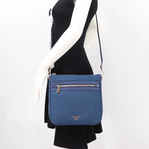 Michael Kors Jet Set Charm North South Nylon Crossbody Bag Denim